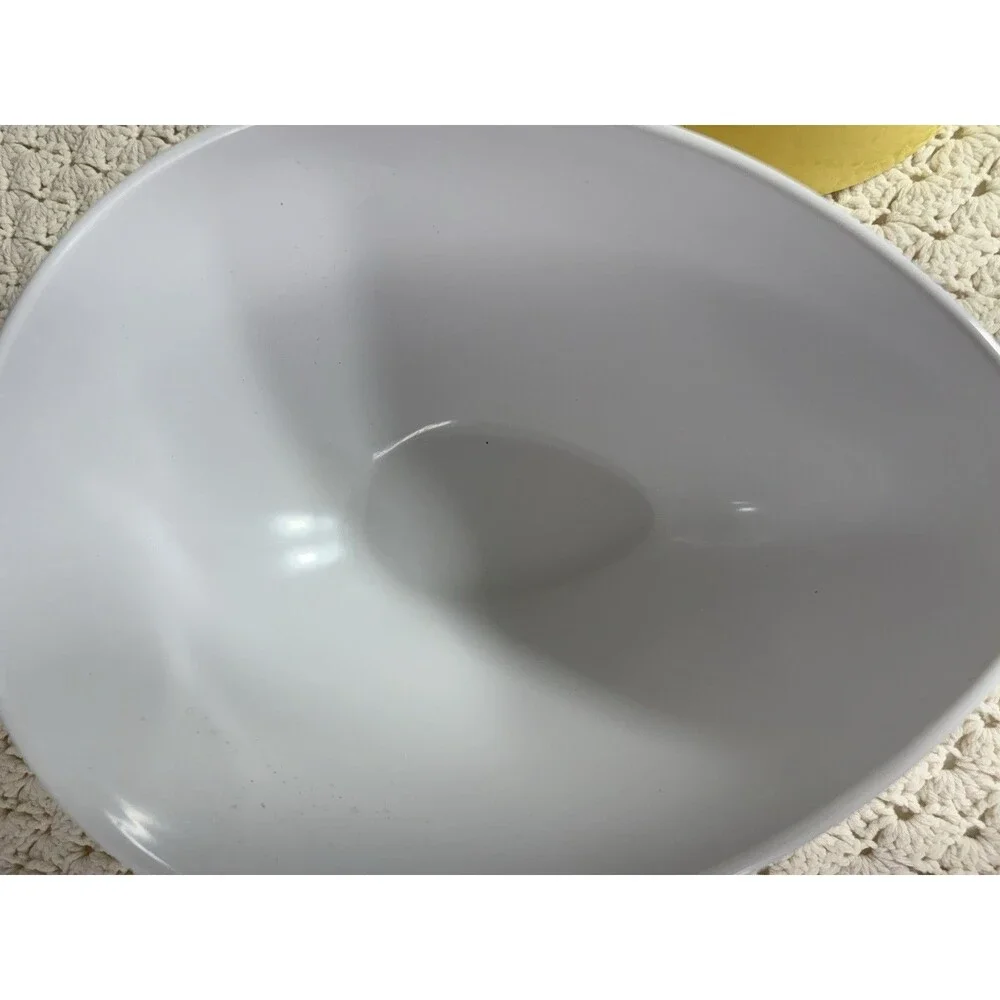 EASTER Egg Shape Nesting Bowls Melamine Pastels Floral and Solids Set Of 4 EUC